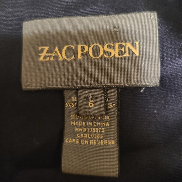 Zac Posen Navy Silk Dress - Picture 9 of 12